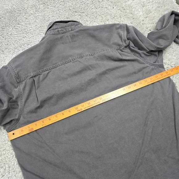 Wolverine Mens‎ Heavy Duty Button Down Work Shirt Gray Cotton Size XL Utility - Picture 7 of 10